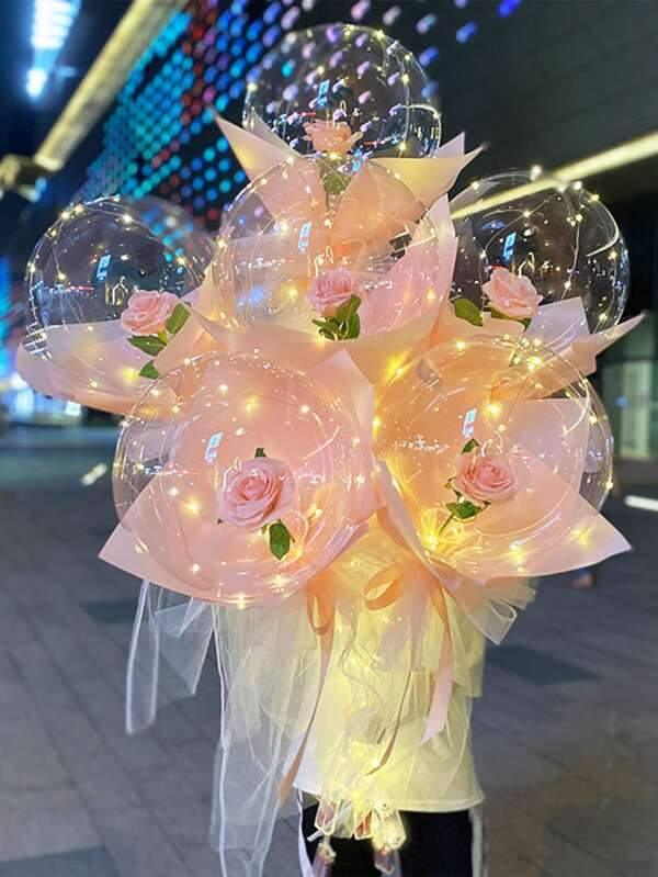 Reusable Led Bobo Balloon Flower Bouquet Party Decorations - Decotree.co Online Shop