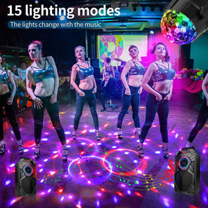 15 Colors Disco Light Ball, Sound Activated Strobe Light With Remote Control for Home Glow Birthday Wedding Parties - Decotree.co Online Shop