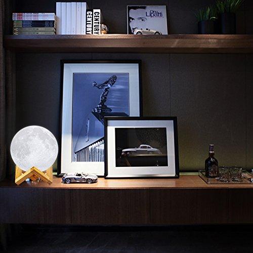 16 Colors LED Night Light 3D Printing Moon Light with Stand & Remote/Touch Control and USB Rechargeable, Moon Light Lamps for kids friends Birthday Gifts - Decotree.co Online Shop