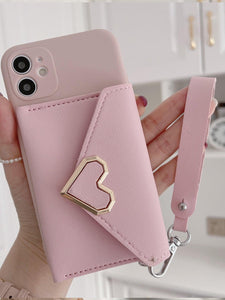 Heart Buckle Wallet Phone Case - Decotree.co Online Shop