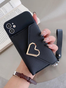 Heart Buckle Wallet Phone Case - Decotree.co Online Shop