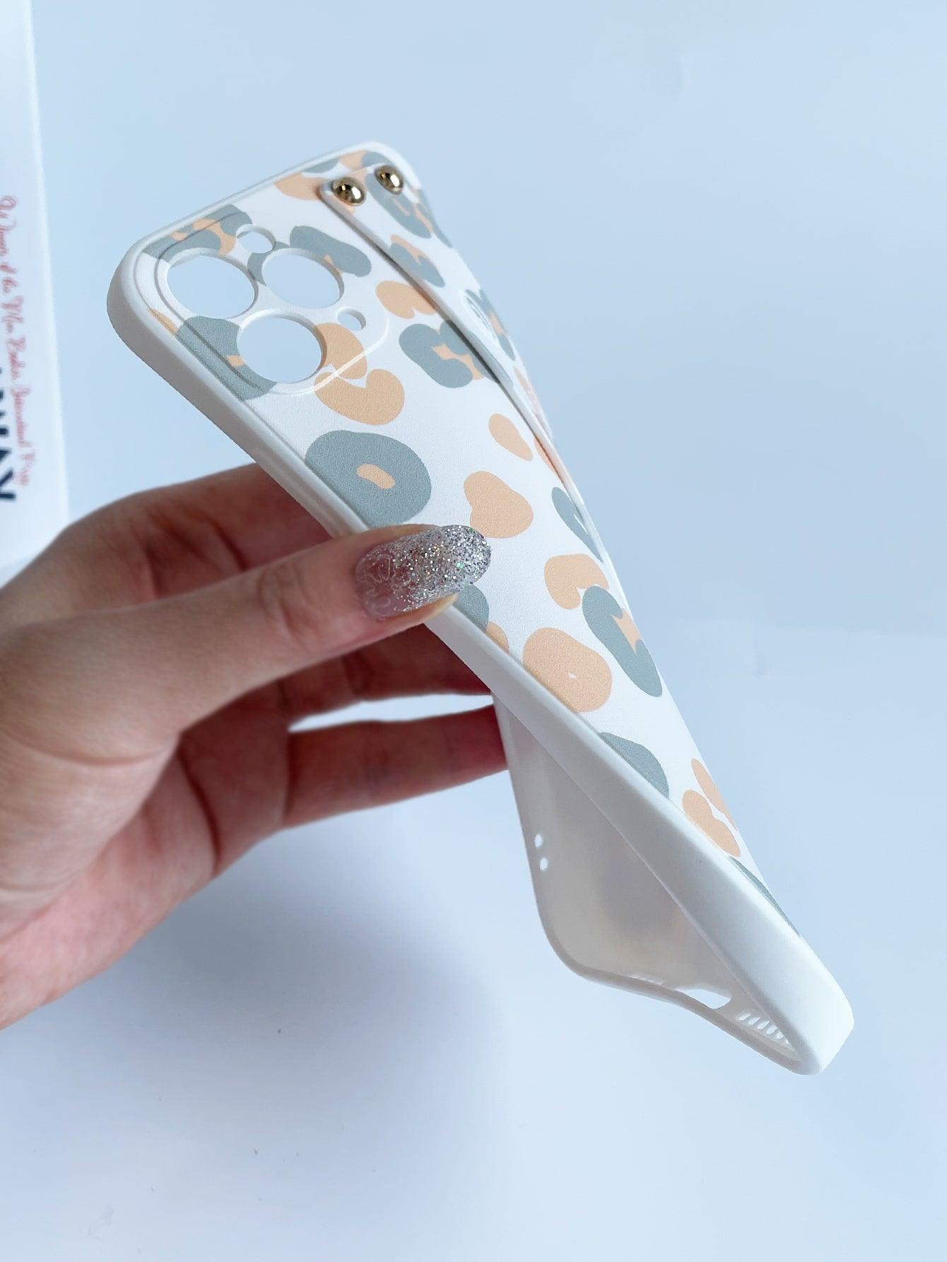 Leopard Phone Case With Wristband - Decotree.co Online Shop