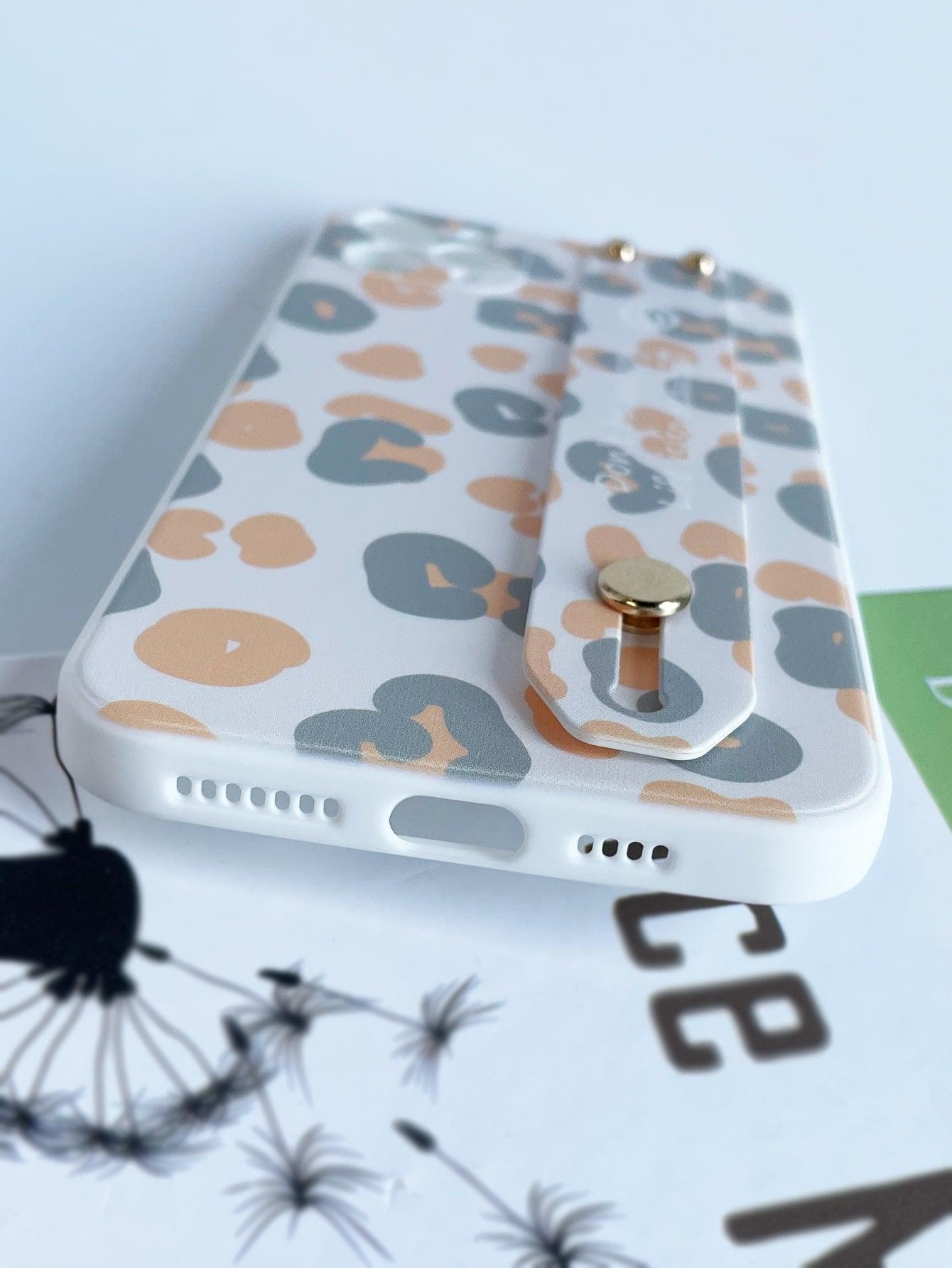 Leopard Phone Case With Wristband - Decotree.co Online Shop