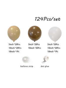 124pcs Mixed Color Balloon Set - Decotree.co Online Shop
