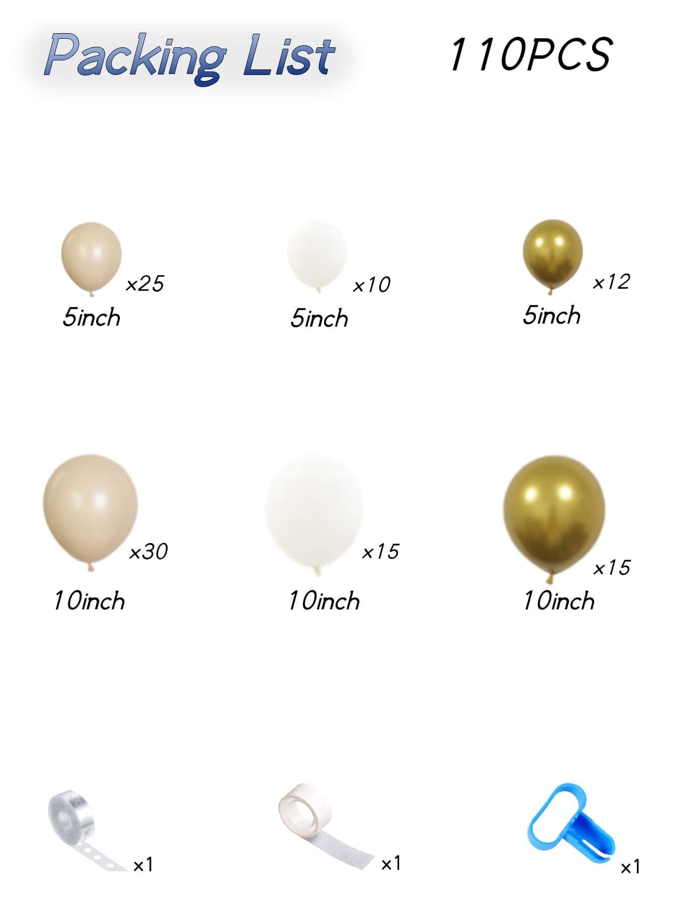 110pcs Decorative Balloon Garland Arch - Decotree.co Online Shop