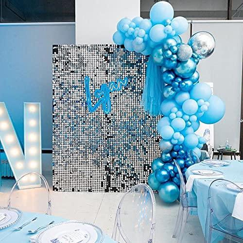 164Pcs Boy's Birthday Different Blue Macaron Size Balloons Garland Kit Dark and Baby Blue Chrome White Balloons - Decotree.co Online Shop