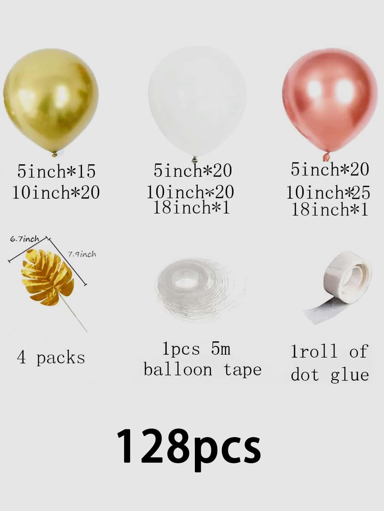 128pcs Mixed Color Balloon Garland Set - Decotree.co Online Shop