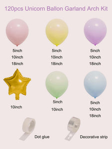 120pcs Mixed Color Balloon Chain Set - Decotree.co Online Shop