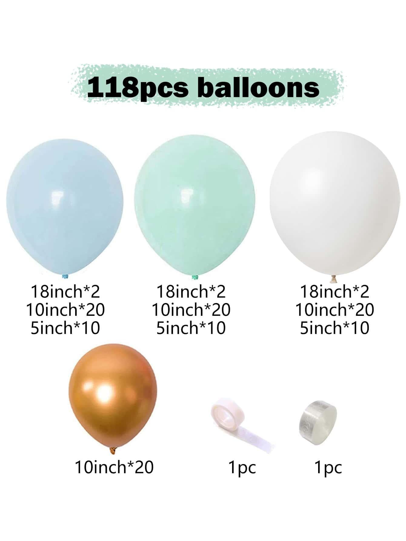 118pcs Decorative Balloon Garland Kit - Decotree.co Online Shop