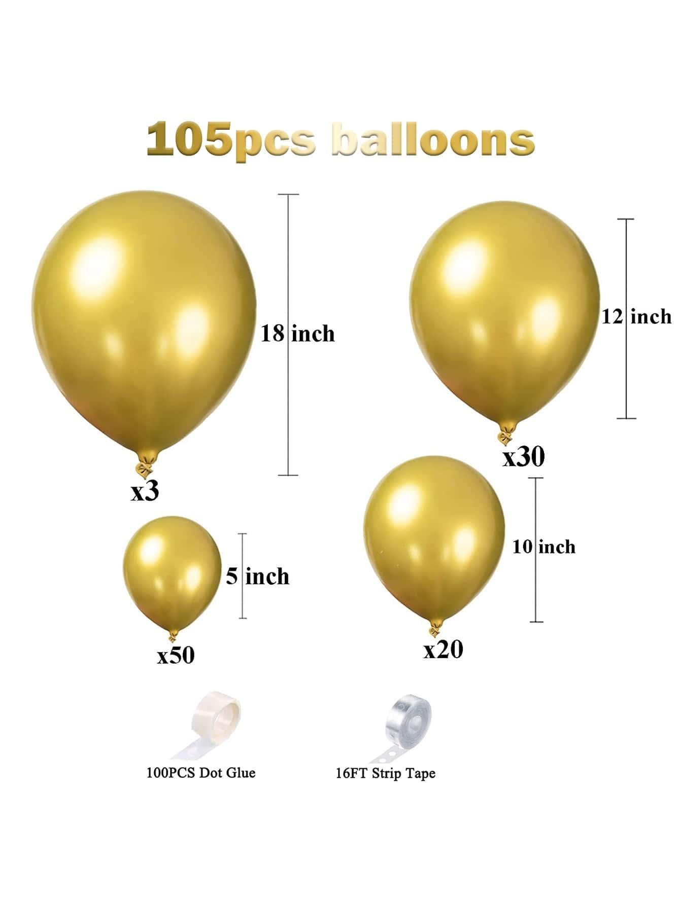 105pcs Decorative Balloon Garland - Decotree.co Online Shop