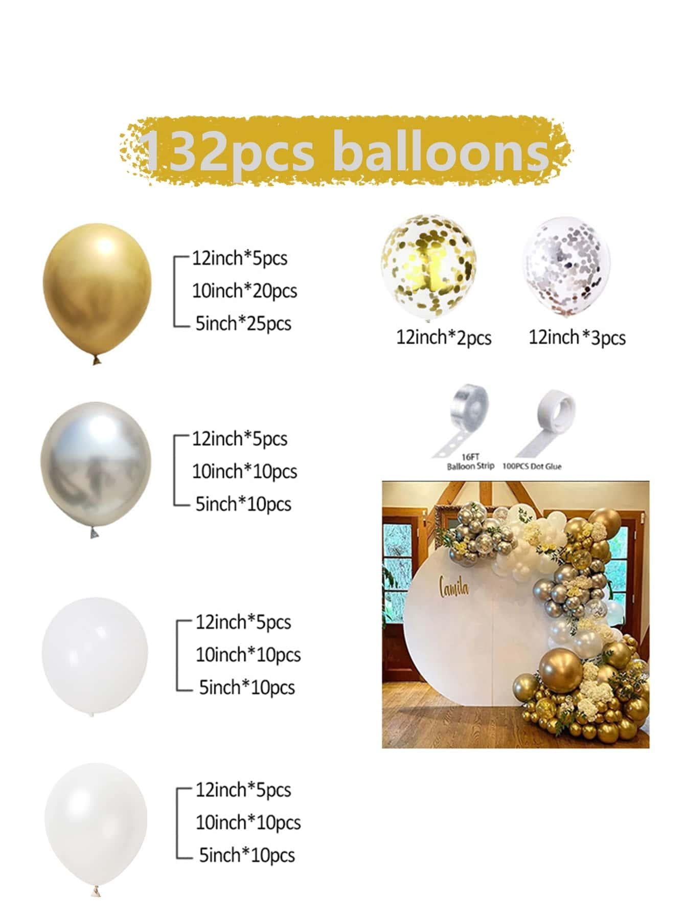 132pcs Party Decorative Balloon Garland - Decotree.co Online Shop