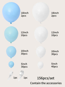 156pcs Mixed Color Balloon Chain Set - Decotree.co Online Shop