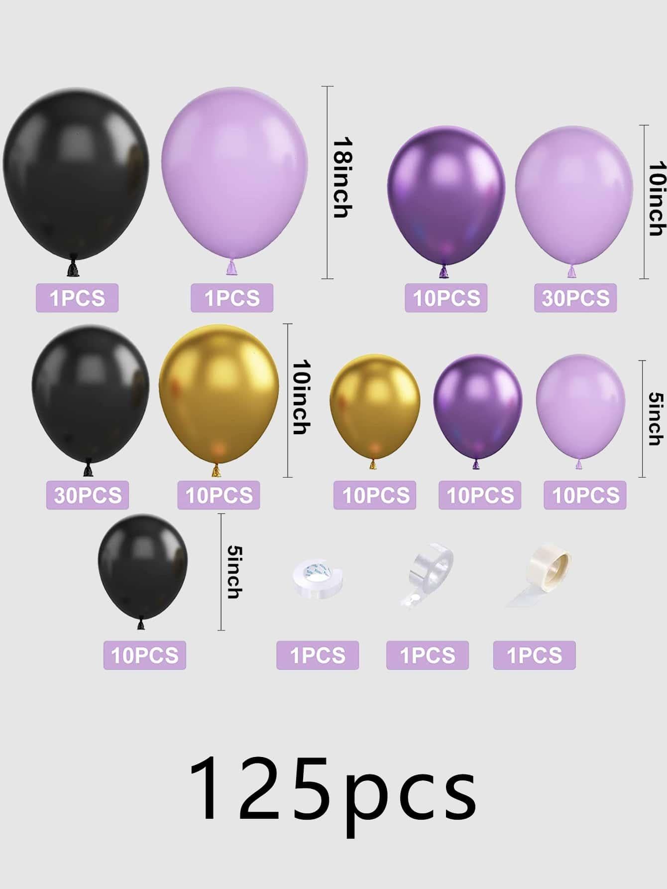 125pcs Decorative Balloon Arch Kit - Decotree.co Online Shop