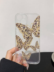 Butterfly Print Clear Phone Case - Decotree.co Online Shop