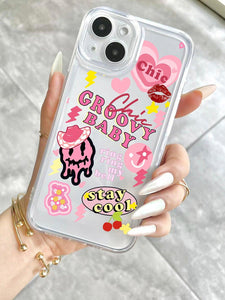 Cartoon Graphic Clear Phone Case - Decotree.co Online Shop