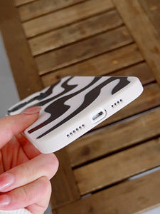SHEIN X Otwarte Drzwi Striped PU Phone Case - Decotree.co Online Shop
