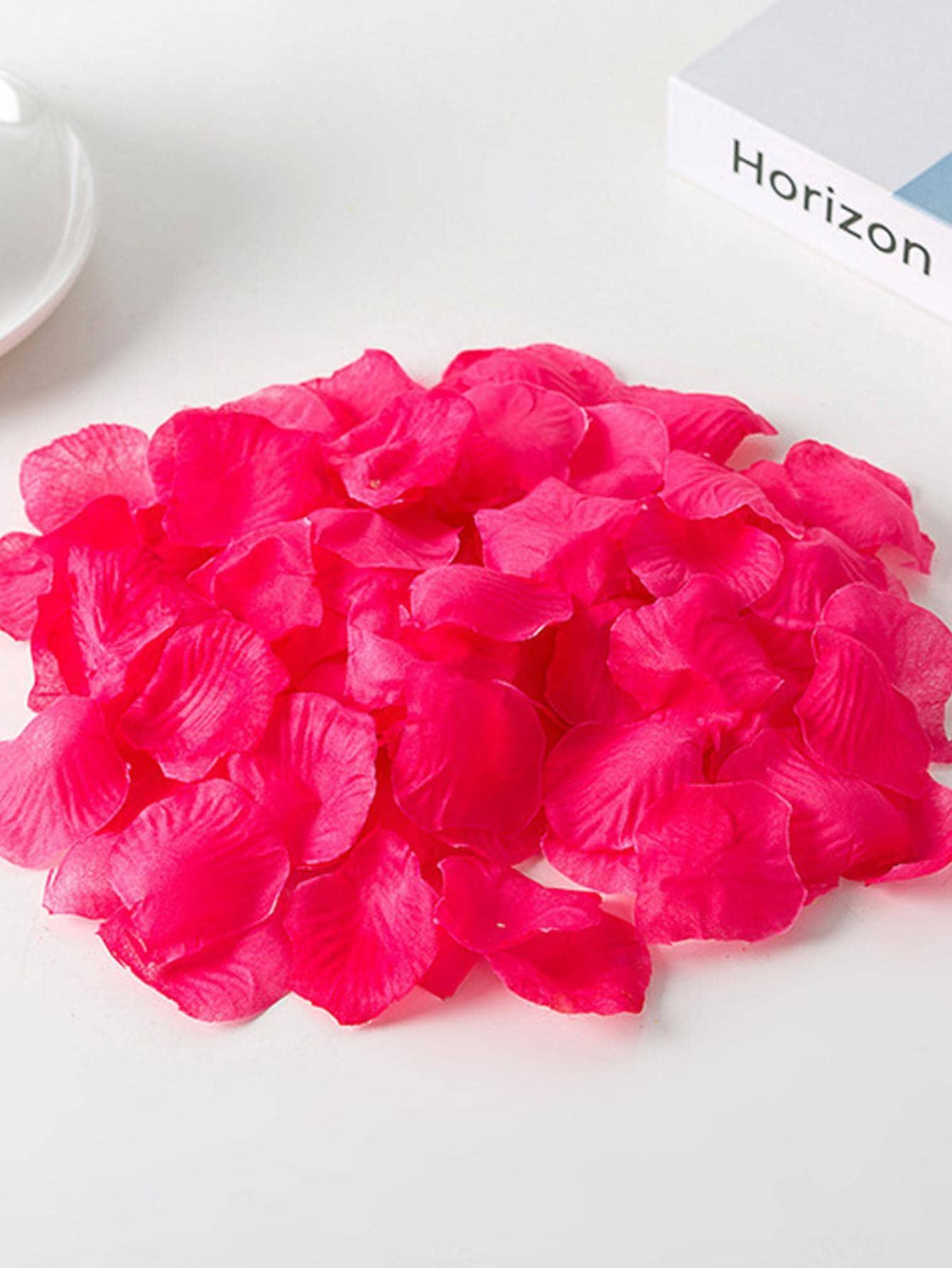 1000pcs Rose Petal Throwing Confetti, Fabric Creative Romantic Decoration For Wedding Party - Decotree.co Online Shop
