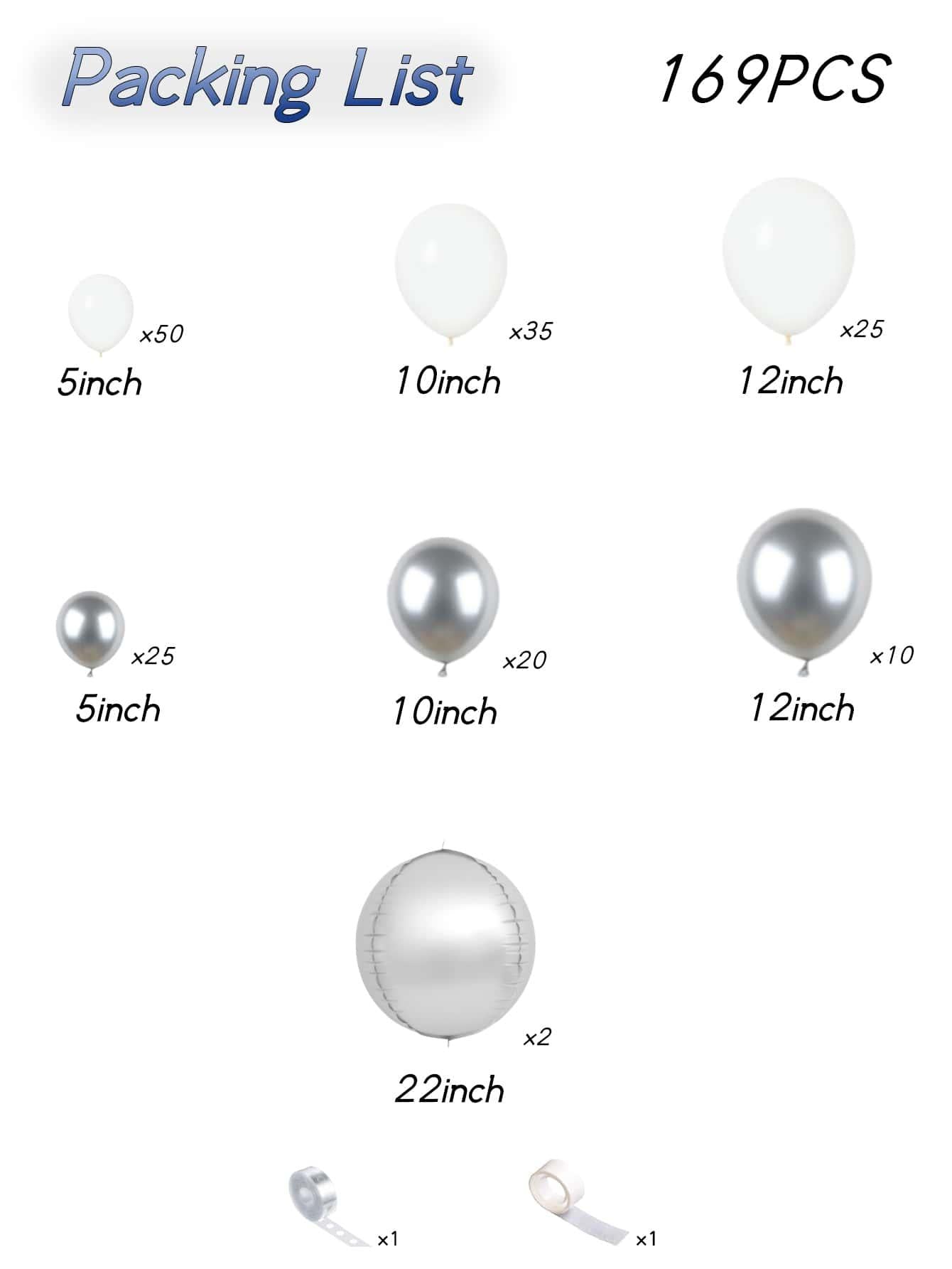 169pcs Party Decorative Balloon Garland - Decotree.co Online Shop