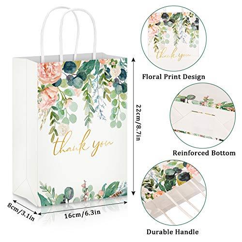 16Pcs Floral Design Small Thank You Bags for Wedding and Bridal Shower Party - Decotree.co Online Shop