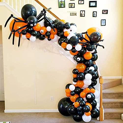172pcs Spider Orange Black Balloon Garland Kit Halloween Party Decorations Ghost Balloon Party Backdrop - Decotree.co Online Shop
