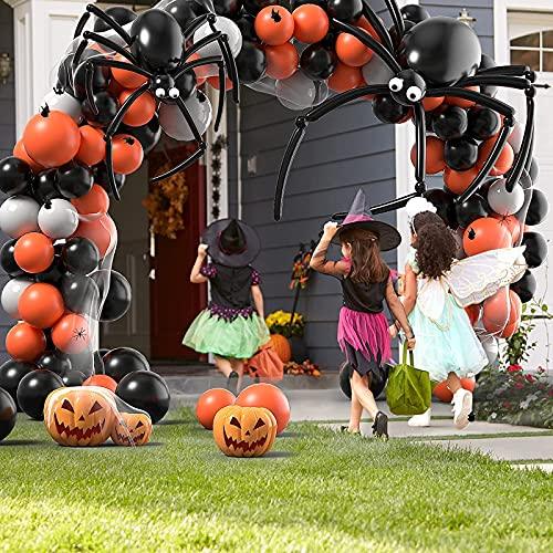 172pcs Spider Orange Black Balloon Garland Kit Halloween Party Decorations Ghost Balloon Party Backdrop - Decotree.co Online Shop
