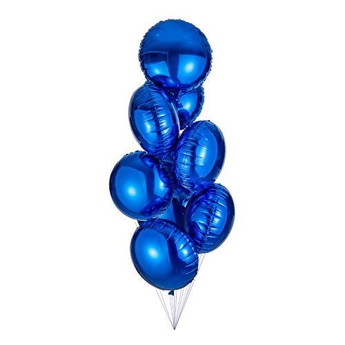 18" Blue Round Shaped Foil Balloons Mylar Helium Balloons for Birthday Party Wedding Baby Shower Decorations, Pack of 20 - Decotree.co Online Shop