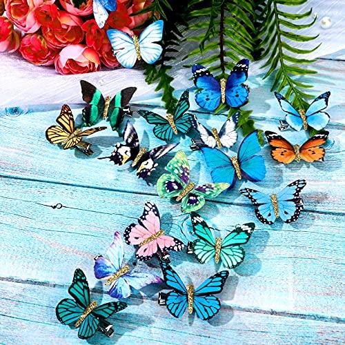 18 Pieces Glitter Butterfly Hair Clips for Teens Women Hair Accessories (Charming Styles) - Decotree.co Online Shop