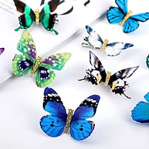 18 Pieces Glitter Butterfly Hair Clips for Teens Women Hair Accessories (Charming Styles) - Decotree.co Online Shop