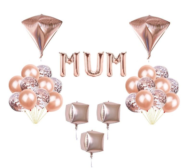 16" 4D Rose Gold Mothers Day "MUM" Letter Foil Balloons Decoration - Decotree.co Online Shop