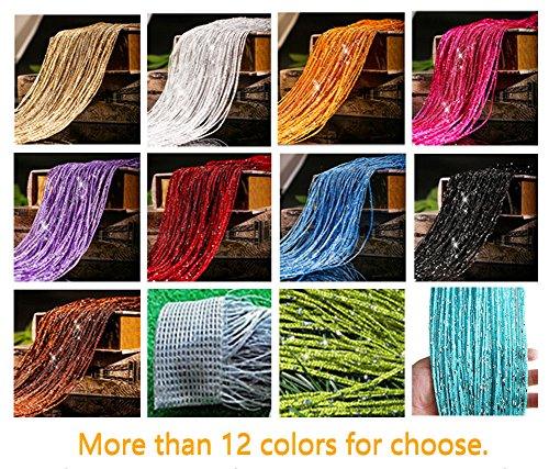 1x2 M Door String Curtain Rare Flat Silver Ribbon Thread Fringe Window Panel Room Divider Cute Strip Tassel for Wedding Coffee House Restaurant Parts, Gold - Decotree.co Online Shop