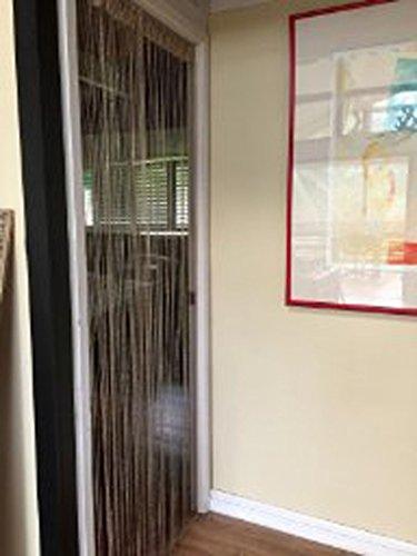 1x2 M Door String Curtain Rare Flat Silver Ribbon Thread Fringe Window Panel Room Divider Cute Strip Tassel for Wedding Coffee House Restaurant Parts, Gold - Decotree.co Online Shop