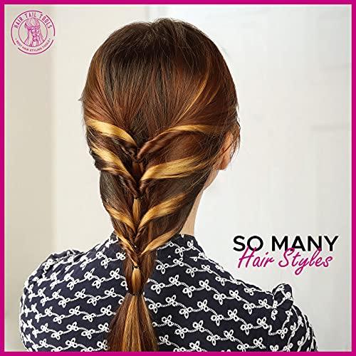 2 Pairs Hair Tail Tools, Hair Braid Accessories Ponytail Maker,French Braid Tool Loop for Hair Styling, 4pcs, 2 Colors - Decotree.co Online Shop
