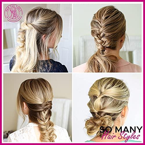 2 Pairs Hair Tail Tools, Hair Braid Accessories Ponytail Maker,French Braid Tool Loop for Hair Styling, 4pcs, 2 Colors - Decotree.co Online Shop