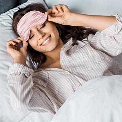 2 Pcs Silk Sleep Eye Cover with Ear Plugs and Elastic Strap, Soft and Smooth Eye Cover for Men & Women - Decotree.co Online Shop
