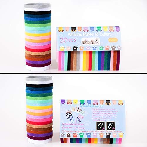 20 Colors Puppy Whelping Collars Double-Sided Adjustable ID Collars for Dogs - Decotree.co Online Shop