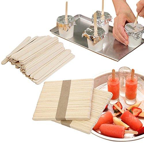 200 Pcs Craft Sticks Ice Cream Sticks Natural Wood Popsicle Craft Sticks 4.5 inch Length Treat Sticks Ice Pop Sticks for DIY Crafts - Decotree.co Online Shop