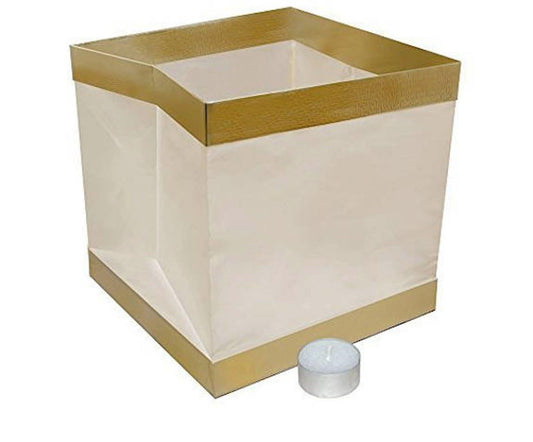 20pcs Gold Floating Square Water Lanterns Wishing Praying Floating River Candle Lights - Decotree.co Online Shop