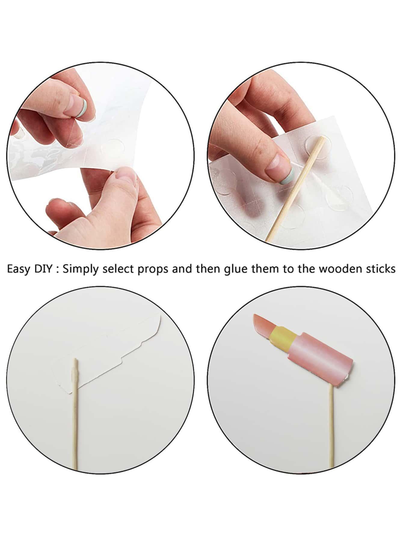 23pcs Paper Wedding Bride To Be Photo Booth Prop, Romantic Bridal Shower Wedding Decoration - Decotree.co Online Shop