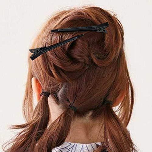 24 Packs Duck Bill Clips, Bantoye 2.75 Inches Rustproof Metal Alligator Curl Clips with Holes for Hair Styling, Hair Coloring, Black - Decotree.co Online Shop