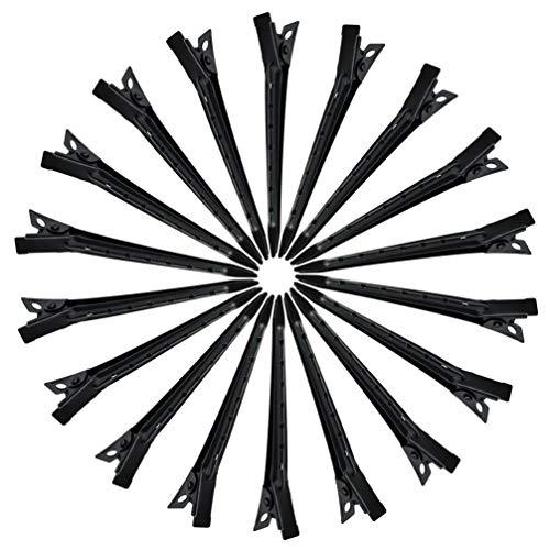 24 Packs Duck Bill Clips, Bantoye 2.75 Inches Rustproof Metal Alligator Curl Clips with Holes for Hair Styling, Hair Coloring, Black - Decotree.co Online Shop