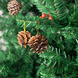 25 Pcs Christmas Natural Pine Cones, Rustic Pinecones Bulk Ornaments with String for Crafting for Home Accent Decor, Fall Thanksgiving Tree Decor - Decotree.co Online Shop