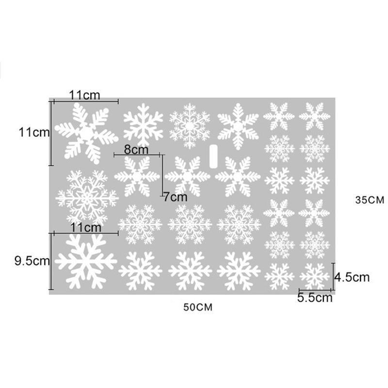 27Pcs Christmas Snowflake Window Sticker Christmas Wall Stickers Kids Room Wall Decals Christmas Decorations for Home New Year - Decotree.co Online Shop