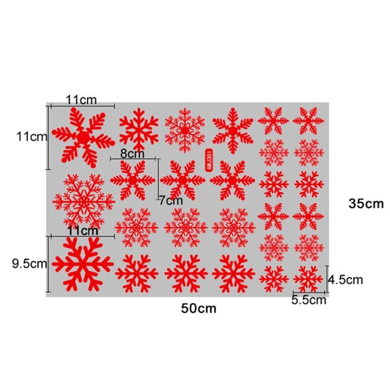 27Pcs Christmas Snowflake Window Sticker Christmas Wall Stickers Kids Room Wall Decals Christmas Decorations for Home New Year - Decotree.co Online Shop
