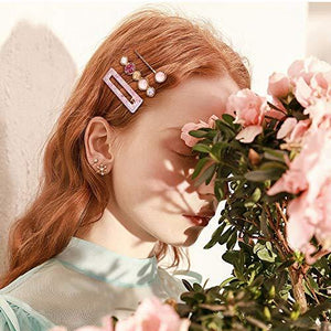 28 PCS Hingwah Pearls and Acrylic Resin Hair Clips - Decotree.co Online Shop