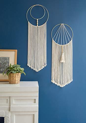 2Pcs Macrame Wall Hanging Woven Wall Decorations for Bedroom Living Room Dorm - Decotree.co Online Shop