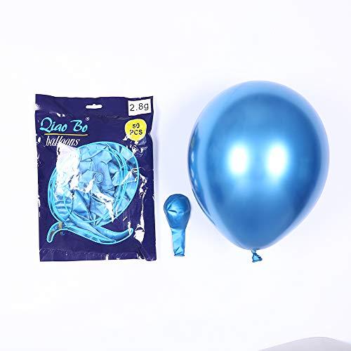 3.2g 12Inch 90pcs Metallic Chrome Balloon in Blue Green and Purple for Wedding Birthday Party Decoration (Blue Green Purple) - Decotree.co Online Shop