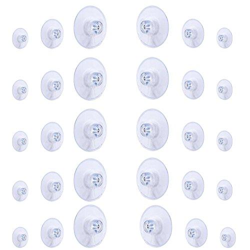 30 Packs Suction Cup Plastic Sucker Pads Without Hooks, Clear - Decotree.co Online Shop