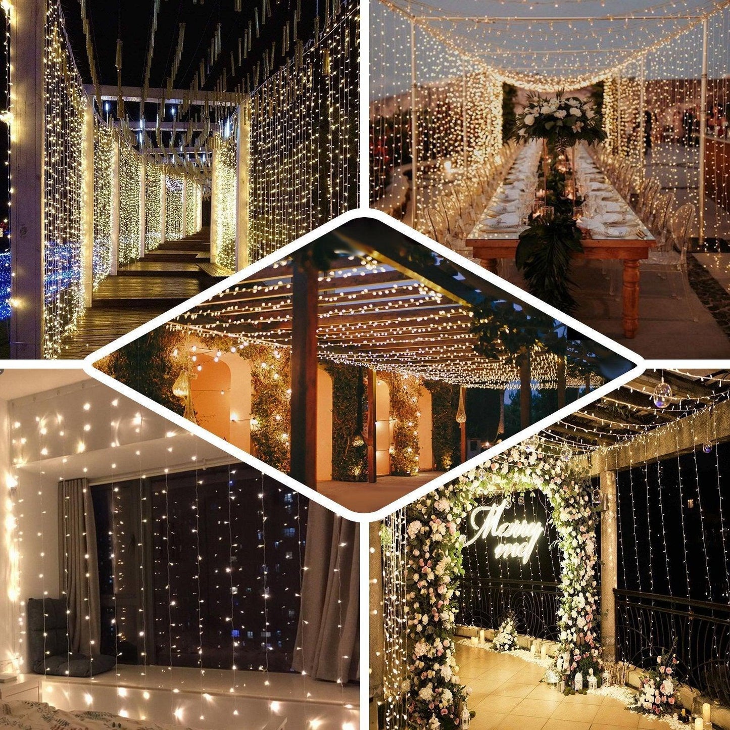 300 LED Curtain Lights 9.8Ftx9.8Ft - Decotree.co Online Shop