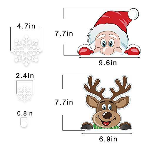 300 PCS 8 Sheet Christmas Snowflake Window Cling Stickers for Glass - Decotree.co Online Shop
