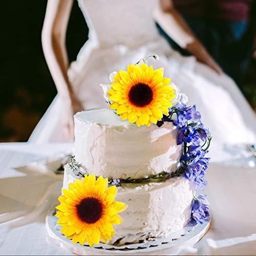 32pcs 3.5" Fake Sunflowers, Artificial Sunflower Heads, Faux Silk Sunflower Decoration for Christmas Tree Craft Home Party Wedding Decor - Decotree.co Online Shop